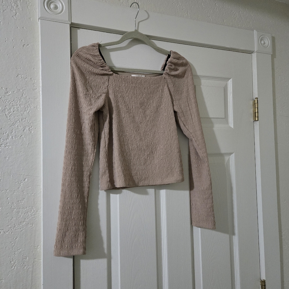 Women Beige Blouse, XS, H&M